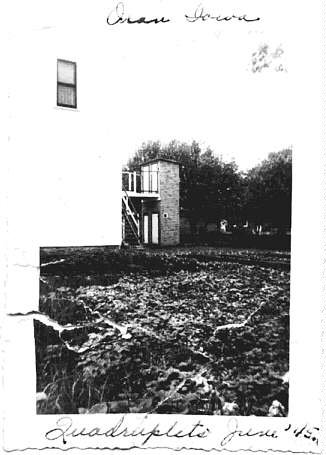 Back View of the 2-story outhouse