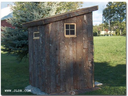 Back View of the New Hampshire Outhouse