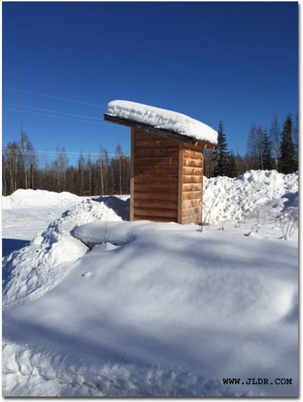 Fairbanks Alaska Outhouse in the snow