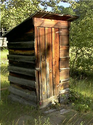 A beautiful old outhouse