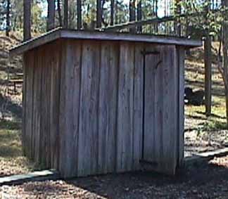 Close-up of the Outhouse