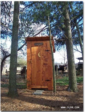 This is what the finished outhouse looks like