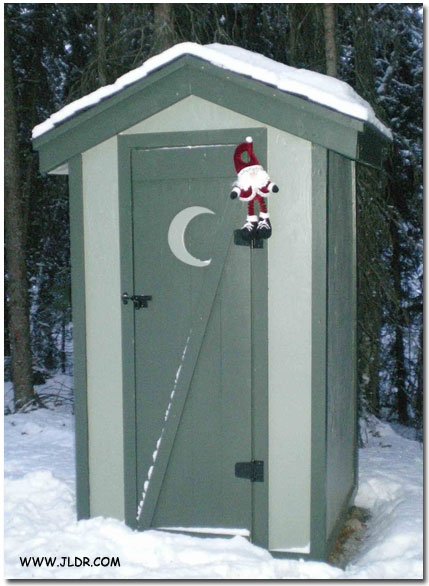 Finished Outhouse in the Winter