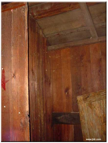 The Outhouse, inside, left and right sides