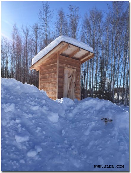 Fairbanks Alaska Outhouse in the snow