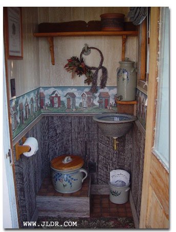 Inside the Chamber Pot Outhouse