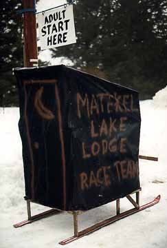 Matekel Lake Lodge Race Team Outhouse