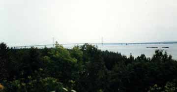 Mackinac Bridge Connecting Upper and Lower Michigan