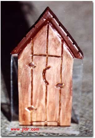 Wooden Outhouse Magnet