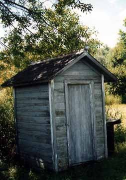 Front View of the Million Dollar Outhouse