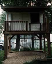 Front View of Elevated Outhouse