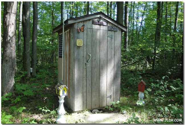 An Outhouse with some class
