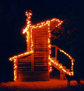 Sky Crapper Junior decked out with Christmas Lights!