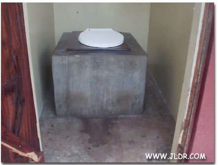 Typical inside view of the Uganda Outhouse
