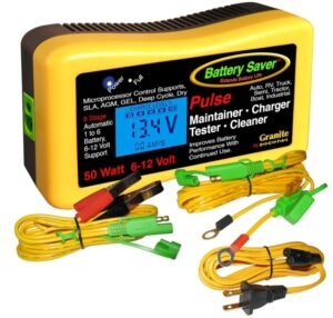 Battery Charger, Maintainer, Pulse Cleaner and Tester- 50 W (6V and 12 V)