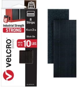 Black Industrial Strength Stick On Velcro Tape